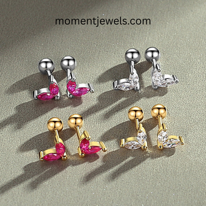 Nature Inspired <b>Silver</b> Leaf Earrings Shiny Cubic Zirconia Micro Inlay Plated <b>Silver</b> <b>Stud</b> Earrings Women Simple Style Party Event - Product Image 4