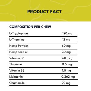 Masticables calmantes para mascotas para aliviar la ansiedad, masticables suaves para perros y gatos con cáñamo L-teanina y extractos de hierbas, etiqueta privada OEM - Product Image 5