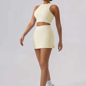 กางเกงโยคะขาสั้นระบายอากาศดีใหม่กระโปรงเทนนิสฟิตเนสวิ่งป้องกันการเปิดรับแสง - Product Image 2