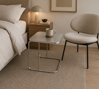 Table basse moderne convertible en métal, table d'appoint en forme de C, gain de place, facile à nettoyer, table d'appoint pour canapé de salon