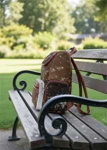 Luxury Genuine <b>Leather</b> Hair <b>Backpack</b> Zipper Letter Multi-function <b>Large</b> Capacity Unisex Travel School Laptop Bag HNBP-0029 - Product Image 4