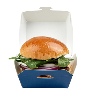 กล่องเบอร์เกอร์6x6นิ้วกล่องกระดาษลูกฟูกสี่เหลี่ยมขนาดเล็กสำหรับใส่เค้กคุกกี้กล่องเบอร์เกอร์สำหรับงานปาร์ตี้ - Product Image 6