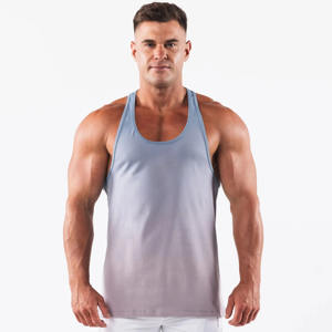 Nouveau design 100% coton Fitness Workout Muscle Training Bodybuilding Stringers élastiques pour hommes Débardeur de sport - Product Image 1