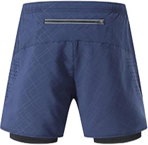 Custom Logo Men's Double <b>Layer</b> Blank Sports Athletic Workout Running Gym Shorts With Liner Breathable 2 In 1 Activewear Shorts - Product Image 4