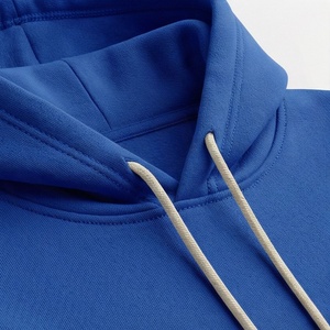 Conjunto de Sudadera con Capucha y Pantalones Cortos de 2 Piezas para Mujer, Color Azul, Corte Holgado Informal, Felpa de Color Sólido, Largo por Encima de la Rodilla, para Primavera/Verano - Product Image 4