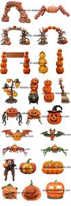 Arco de bruja Calabaza gigante Espantapájaros Torre feliz Monstruo malvado Linterna Árbol Ratones Segador Pilar Bruja Murciélago Gato <span class=keywords><strong>Pato</strong></span> Búho Tarántula - Product Image 6