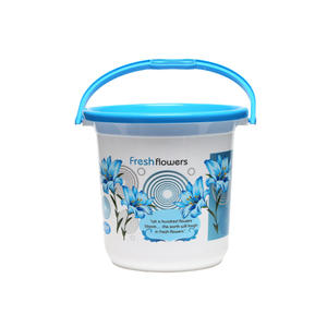 Seau uni robuste d'origine indienne de 20L avec couvercle seau en plastique polyvalent pour le stockage d'eau, la lessive et le nettoyage - Product Image 1