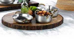 Planche à charcuterie ronde multifonctionnelle pour mariage, motif végétal Art Déco Woodland - Product Image 5