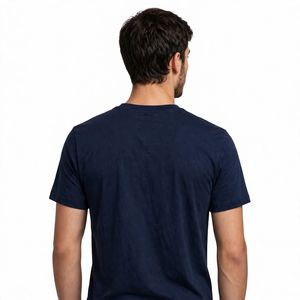 NEXTEX T-shirt unisexe Roaring Lion en jersey de coton doux bleu marine à col rond décontracté - Product Image 2