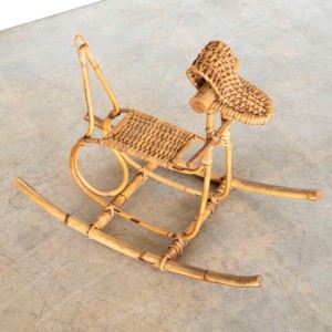 <b>Children</b> <b>rocking</b> duck handmade rattan ride on toys animal rocker <b>chair</b> kid playroom accessory - Product Image 6