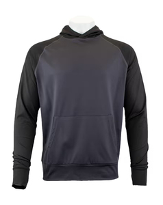 2026 Women's Solid Color Hooded Yoga <b>Top</b> With Pockets Breathable Polyester Full Sleeve Cowl Neck Regular Fit Contrast Binding - Product Image 1