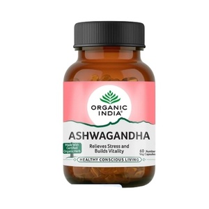 اشواغاندا العضوية في الهند 60 كبسولة تقوية المناعة مكمل الرعاية الصحية في زجاجة - Product Image 1