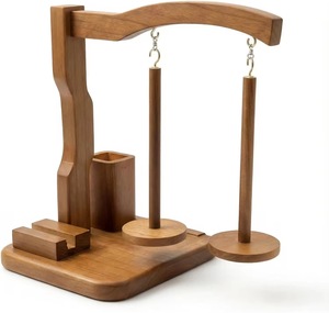 <b>Wooden</b> Double Yarn Holder Magnetic Rotating Yarn <b>Ball</b> Stand Anti Slip Knitting Crochet Rack Desk Organizer - Product Image 2