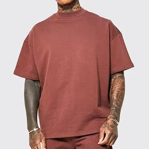 Conjuntos de pantalones cortos personalizados para hombre de alta calidad, 100% algodón, conjunto de verano de 2 piezas, logotipo personalizado, camisetas de cuello redondo extragrandes, pantalones cortos con cordón para hombre - Product Image 3