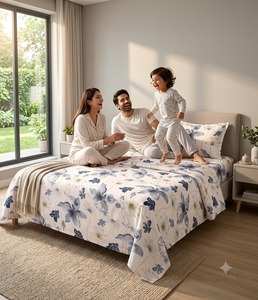 Ensemble de draps en microfibre brossée sans plis 400TC, 4 pièces, taille Full/Queen, toutes saisons, pour la maison, l'hôpital et l'hôtel - Product Image 1