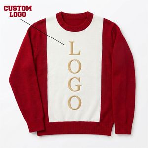 Wholesale <b>Custom</b> Red White Cable Knit Button Up Varsity Cardigan Chenille Patch Sorority Sweater Unisex Greek Apparel - Product Image 1