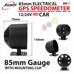 85mm 7 Color Electrical <b>Gps</b> <b>Speedometer</b> 0-120 MPH ODOMETER Gauge Black Waterproof IP67 12 24V Car Marine Mounting Cup Sensor - Product Image 4