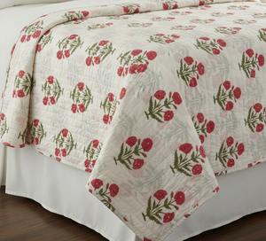 Colcha Kantha de Algodón con Estampado Floral Buti Hecha a Mano, Venta al por Mayor, Fabricante y Exportador Indio - Product Image 1