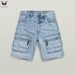 Pantalones Cortos de Mezclilla para Hombre, Color Azul Cielo 2026, de la Mejor Calidad, Ecológicos, Casuales, para Verano, Servicio OEM, Diseño Personalizado, con Bolsillos Tipo Cargo - Product Image 5