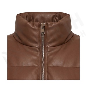 Hooded Quilted Waterproof <b>Bubble</b> Jacket Black Full Sleeve Winter Windproof Cotton Shell Knitted Fabric Polyester Filling Stand - Product Image 4