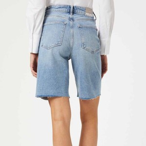 Wholesale Custom High Waist Slim Fit Denim Bermuda <b>Shorts</b> for <b>Women</b> Light <b>Blue</b> <b>Womens</b> Denim <b>Shorts</b> 100%Cotton - Product Image 3