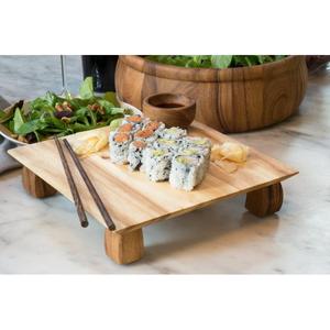 Bandeja de Servir de Madera de Acacia Hecha a Mano de Primera Calidad, Bandeja Curva Natural para Exhibición de Sushi, Queso, Frutas, Pan, para Fiestas, Restaurantes Modernos y Rústicos - Product Image 6