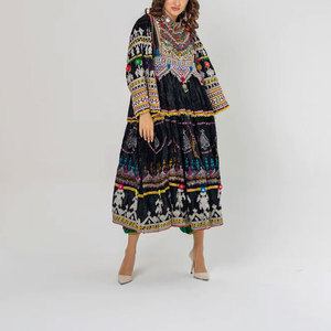 Vestido afgano para mujer, de manga larga, hecho a mano, tradicional, étnico, maxi vestido, ropa modesta de moda para uso diario. - Product Image 2