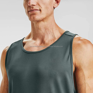 Personalized Logo Embroidery <b>Men's</b> Wide Strap Fitness Tank <b>Tops</b> Customer Demanding Bodybuilding Wear Gym Vests Male - Product Image 3
