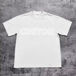 Camiseta Personalizada de 230 g/m², 100 % Algodón para Hombre, Calidad de Lujo, Cuello Redondo, Lisa, Estampada, Hombros Caídos, Talla Grande - Product Image 3