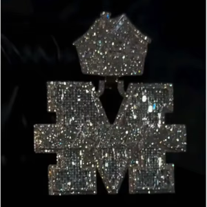 Colgante de Letra Grande con Diseño 3D Personalizado para Hombre y Mujer, Joyería Hip Hop, Colgante de Moissanita, Plata 925 - Product Image 1