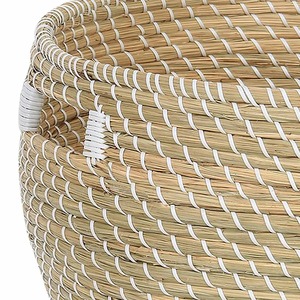 Panier de rangement multi-usages en jonc de mer de couleur naturelle, fait main, vente en gros, écologique, fabriqué au Vietnam - Product Image 2