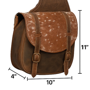 Bolsa de Sillín de Cuero Genuino Tamaño Universal para Caballo, Piel de Vacuno con Solapa, Estilo Western, para Equitación y Senderismo, Envío Gratuito a EE. UU. - Product Image 2