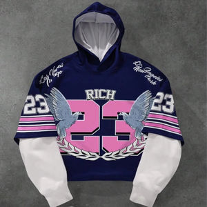 Sweat à capuche ample en molleton français pour homme, 400 GSM, 100 % coton, style streetwear décontracté, prix de gros - Product Image 1