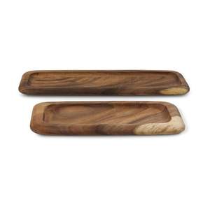 Plateau de service carré en bambou naturel écologique, personnalisé, avec poignées, petite taille, design original, vente en gros - Product Image 1