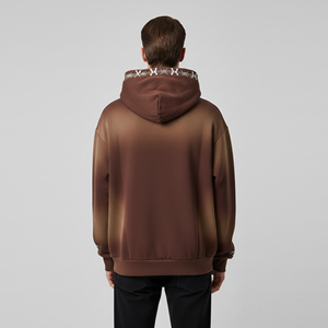 Custom Gradient <b>Brown</b> Oversized Hoodie 100% Cotton Heavyweight French Terry <b>Fleece</b> Drop Shoulder Men Streetwear for - Product Image 5