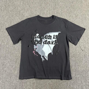 Camisetas de manga corta de algodón personalizadas unisex, estampado de tela de lona con estampado sólido, venta al por mayor, camiseta de talla grande para hombre, logotipo liso - Product Image 4