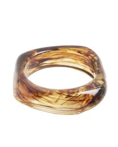 Rond de serviette en résine de marbre marron fait à la main décor de table unique accessoire de salle à manger élégant pour les paramètres de table de printemps et d'été - Product Image 1