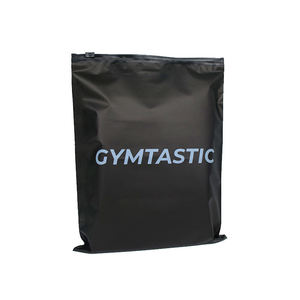 Sacs d'emballage en plastique à fermeture éclair coulissante OEM 2026 personnalisés, écologiques, noirs mats, givrés, en CPE, pour maillots de bain, vêtements et t-shirts - Product Image 5