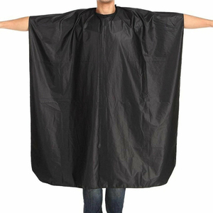 Capes de barbier longues de couleur noire, tissu résistant à l'eau, polyester, capes de coiffure unisexes, capes de coupe de cheveux - Product Image 6