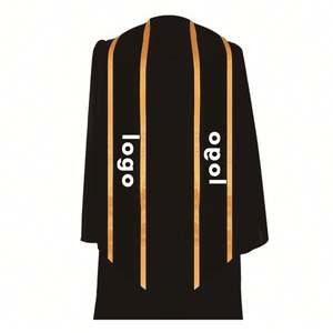 Étole de graduation unisexe pour adultes, 72 pouces de long, en tissu, classe 2024, avec bordure angulaire unie, accessoire personnalisable pour l'honneur, usage scolaire - Product Image 1