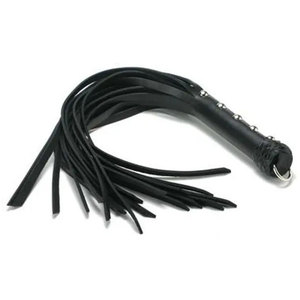 Flogger de Cuero Hecho a Mano con Tiras de Cuero de Textura Suave y Mango Resistente, Flogger de Cuero Liso para Uso Diario - Product Image 1