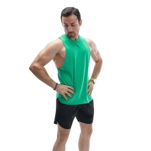 Camiseta Deportiva sin Mangas para Hombre, Color Verde Esmeralda, Estilo Racerback, Ligera, para Entrenamiento Muscular, Fabricante OEM - Product Image 1