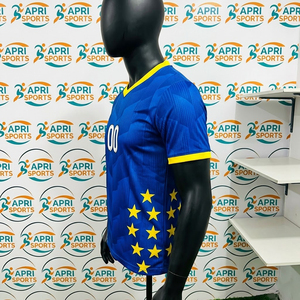 Maillot de football pour homme, prix bas, meilleur style, fabrication en usine, meilleure qualité, logo personnalisé, col en V, pour adultes - Product Image 5