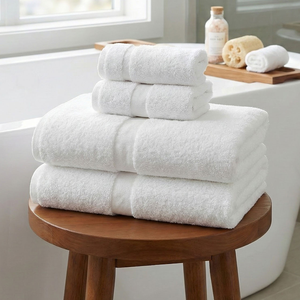 Ensemble de serviettes de bain et de toilette en microfibre de luxe, couleur unie, rectangulaires, teintes, écologiques, douces pour la peau, pour usage domestique - Product Image 1