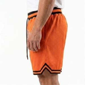 Shorts de basketball pour hommes style urbain, écologiques, imperméables, séchage rapide, respirants, design en maille, entrejambe de 5 pouces, coupe ample, couleur unie, taille haute - Product Image 6