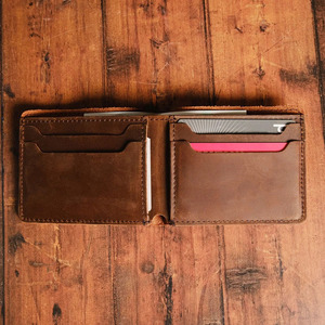 High quality mens leather wallets slim RFID secure wholesale supplier OEM custom premium export quality leather wallets for sale - Product Image 4