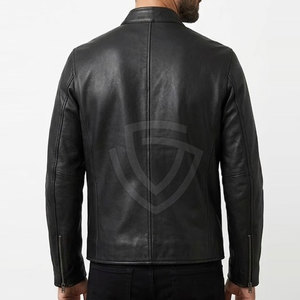 Chaqueta de cuero casual para hombre, ligera, elegante, ideal para uso diario, ciclismo y estilo urbano. - Product Image 4