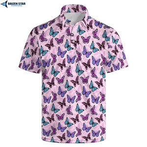 Men's Blue Short Sleeve Oxford Fabric Cotton Shirt Casual Button Front Regular Fit Breathable Woven Moisture Wicking Geometric - Product Image 4