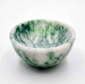 Nouvelle coupelle artisanale en résine de 4 pouces, effet marbre vert et blanc, pour la décoration intérieure - Product Image 1