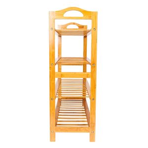Scarpiera in bambù a 12 ripiani e 4 livelli, salvaspazio, colore legno, mobile per la casa per riporre le scarpe - Product Image 4